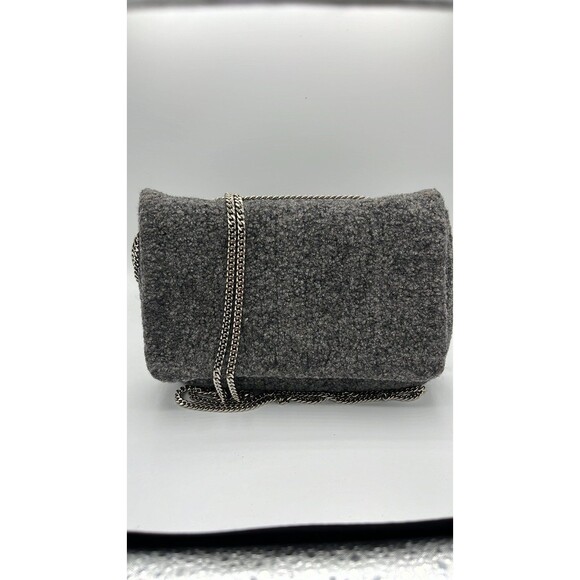 Sarah Oliver handmade grey wool bag with chain - Picture 7 of 7